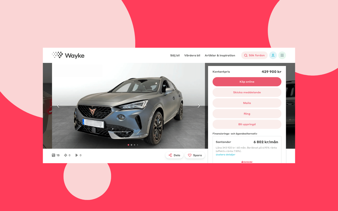 Fler kontaktvägar för bilköpare på wayke.se