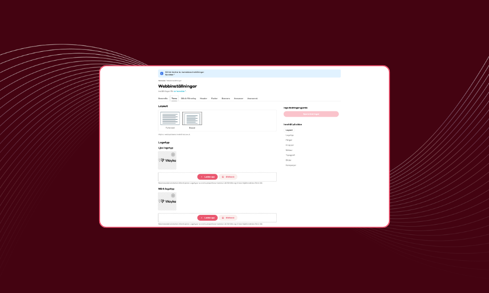 Wayke Website: Visa eller dölj kampanjtaggar på fordonsbilder